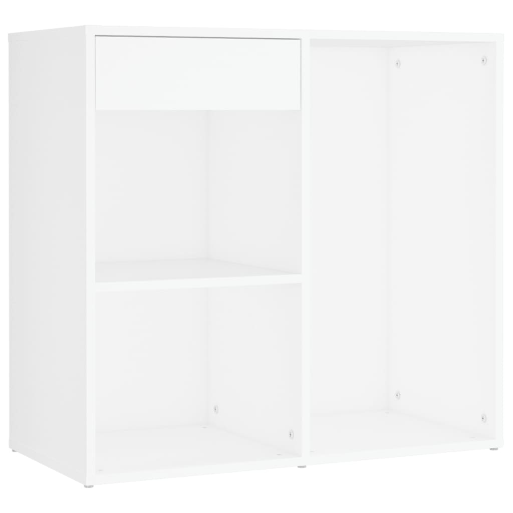 LED Dressing Table With Cabinet | White | Engineered wood, acrylic