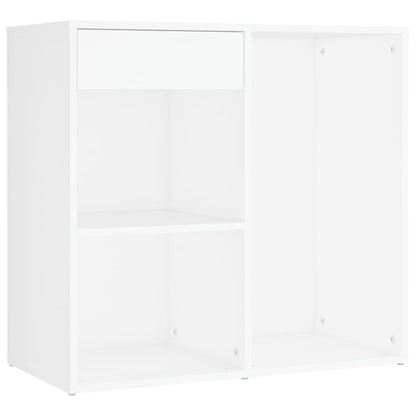 LED Dressing Table With Cabinet | White | Engineered wood, acrylic