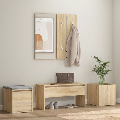 Hallway Furniture Set Sonoma Oak Engineered Wood