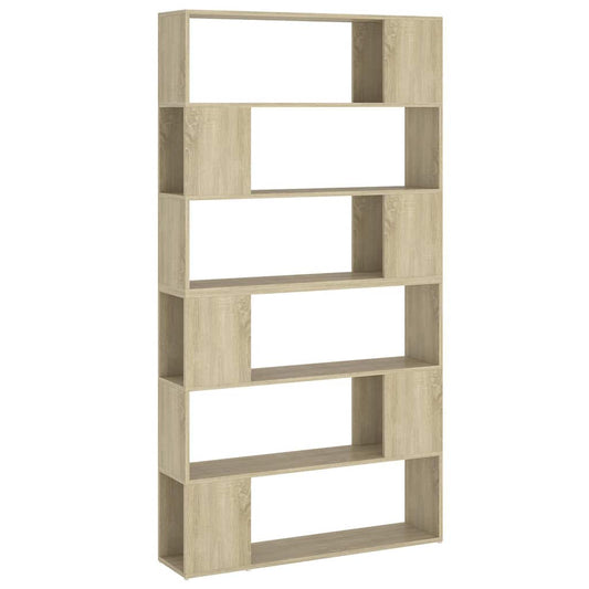 Book Cabinet Room Divider | Sonoma oak | Engineered wood | 74.0 in height