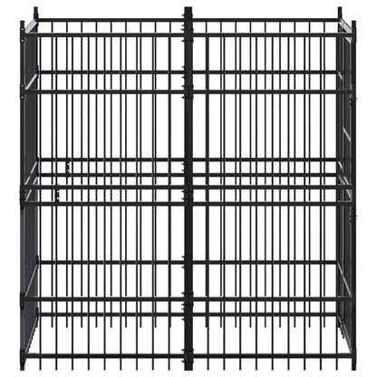 Dog Kennel Black Powder-coated steel One Size Durable