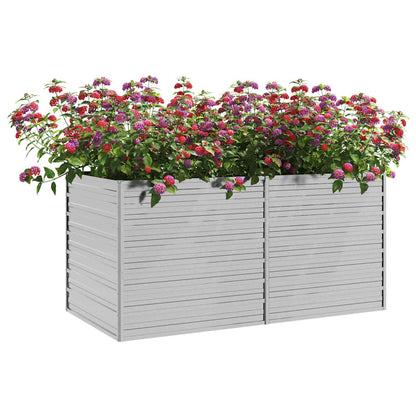 Garden Raised Bed Silver Galvanized Steel 63 x 31.5 x 30.3 in
