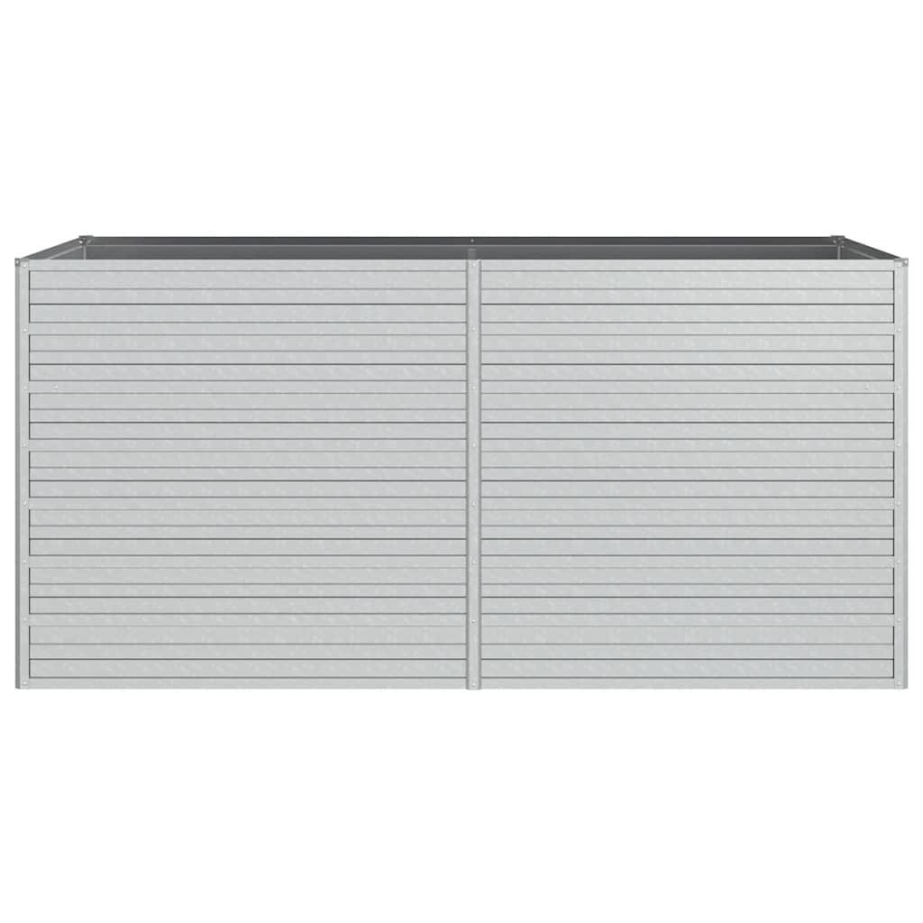 Garden Raised Bed Silver Galvanized Steel 63 x 31.5 x 30.3 in