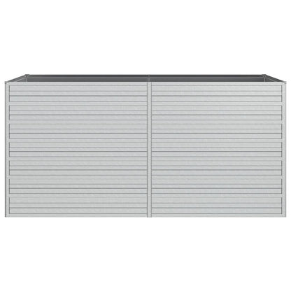 Garden Raised Bed Silver Galvanized Steel 63 x 31.5 x 30.3 in