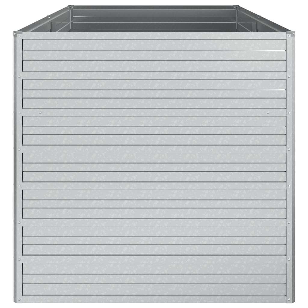 Garden Raised Bed Silver Galvanized Steel 63 x 31.5 x 30.3 in