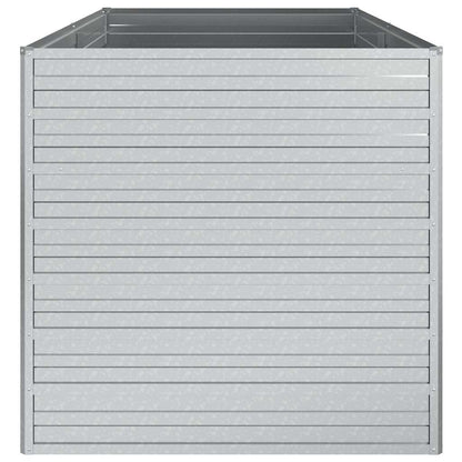 Garden Raised Bed Silver Galvanized Steel 63 x 31.5 x 30.3 in