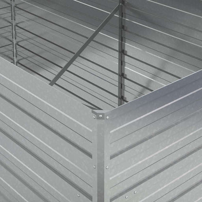 Garden Raised Bed Silver Galvanized Steel 63 x 31.5 x 30.3 in
