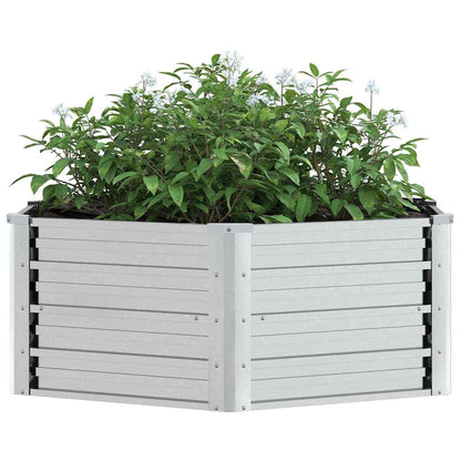 316881 vidaXL Garden Raised Bed 129x45 cm Galvanized Steel Silver