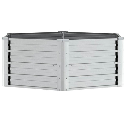 316881 vidaXL Garden Raised Bed 129x45 cm Galvanized Steel Silver