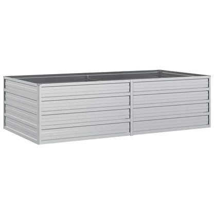 Garden Raised Bed Silver Galvanized Steel Large Garden Raised Bed