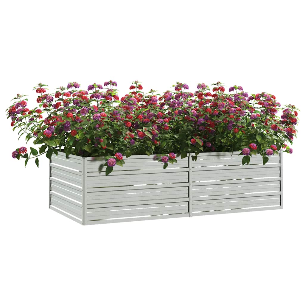 Garden Raised Bed Silver Galvanized Steel Large Garden Raised Bed