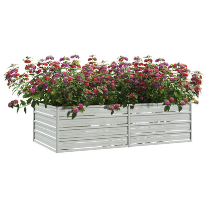 Garden Raised Bed Silver Galvanized Steel Large Garden Raised Bed