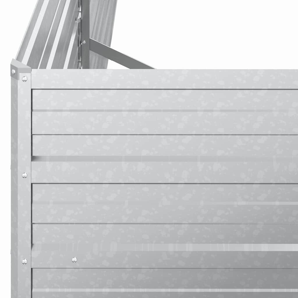 Garden Raised Bed Silver Galvanized Steel Large Garden Raised Bed