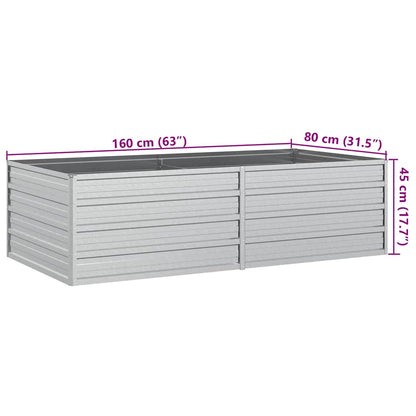 Garden Raised Bed Silver Galvanized Steel Large Garden Raised Bed