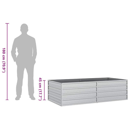 Garden Raised Bed Silver Galvanized Steel Large Garden Raised Bed