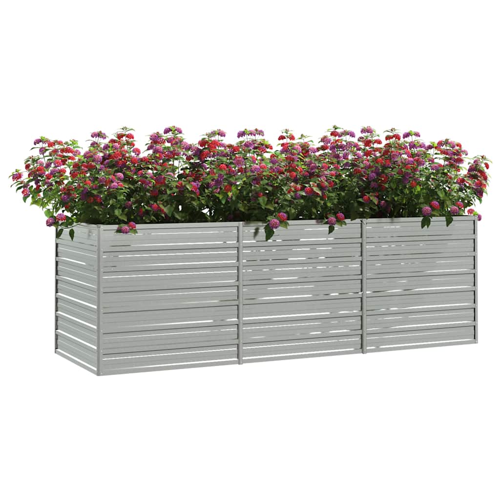 Garden Raised Bed Silver Galvanized Steel Large Garden Raised Bed