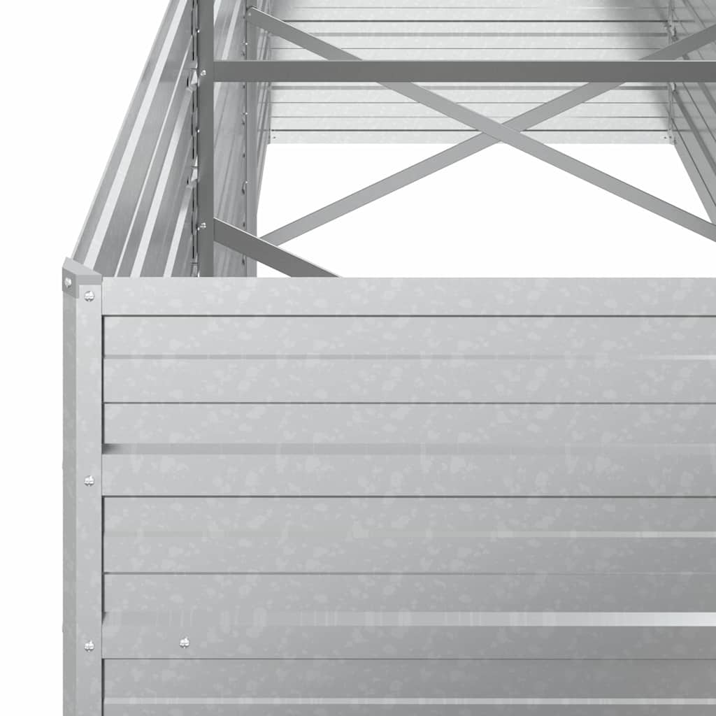 Garden Raised Bed Silver Galvanized Steel Large Garden Raised Bed