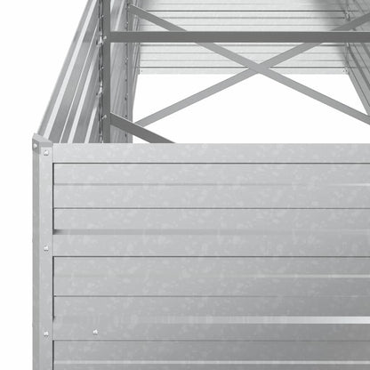 Garden Raised Bed Silver Galvanized Steel Large Garden Raised Bed