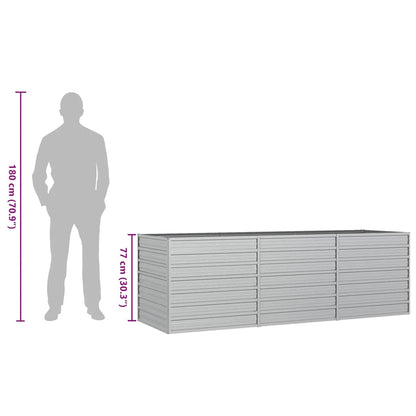Garden Raised Bed Silver Galvanized Steel Large Garden Raised Bed