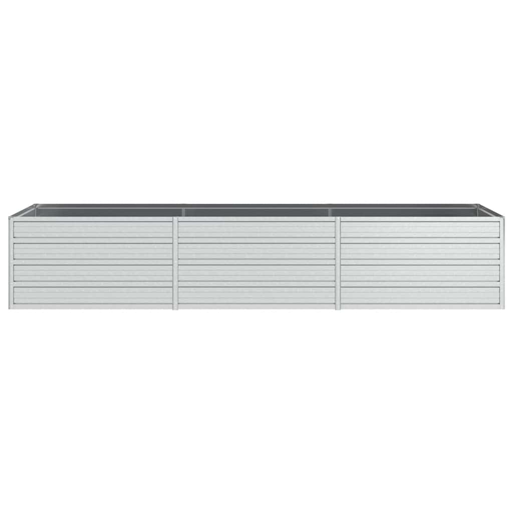 Garden Raised Bed Silver Galvanized Steel Large