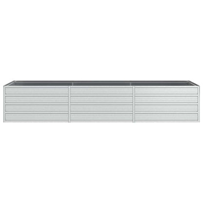 Garden Raised Bed Silver Galvanized Steel Large