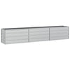 Garden Raised Bed 94.5"x15.7"x17.7" Galvanized Steel Silver