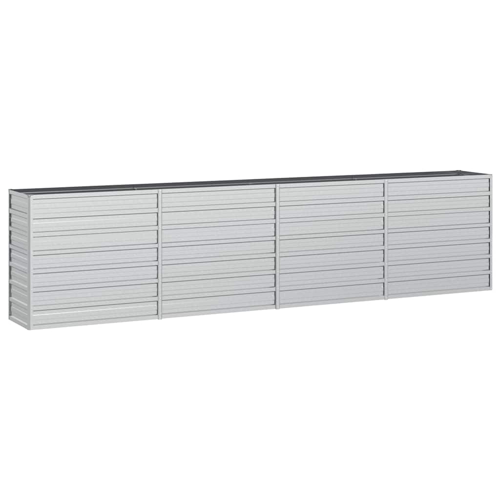 vidaXL Garden Raised Bed Silver Galvanized steel Large Garden Raised Bed