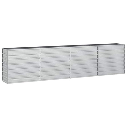 vidaXL Garden Raised Bed Silver Galvanized steel Large Garden Raised Bed