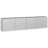 Garden Raised Bed 126"x15.7"x30.3" Galvanized Steel Silver