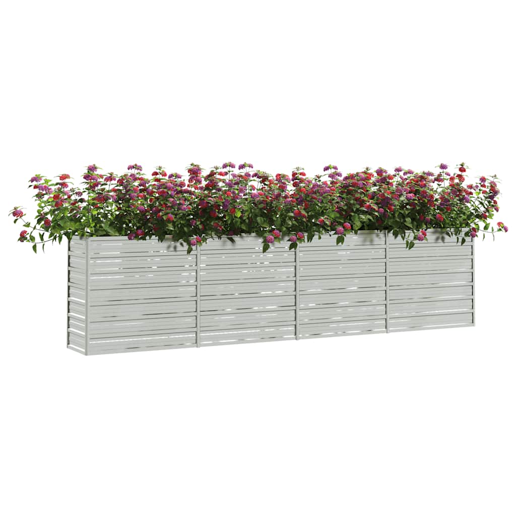 vidaXL Garden Raised Bed Silver Galvanized steel Large Garden Raised Bed