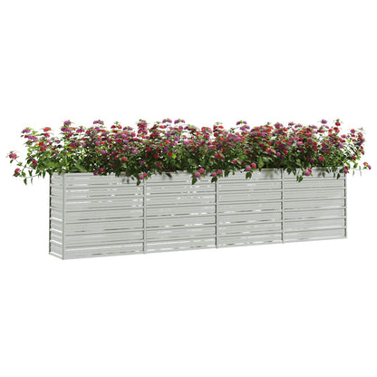 vidaXL Garden Raised Bed Silver Galvanized steel Large Garden Raised Bed