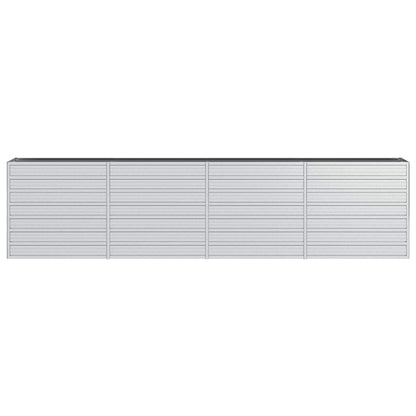 vidaXL Garden Raised Bed Silver Galvanized steel Large Garden Raised Bed