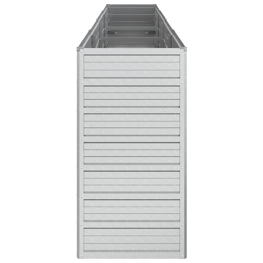 vidaXL Garden Raised Bed Silver Galvanized steel Large Garden Raised Bed