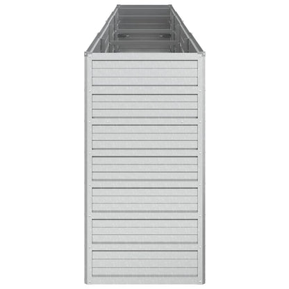 vidaXL Garden Raised Bed Silver Galvanized steel Large Garden Raised Bed