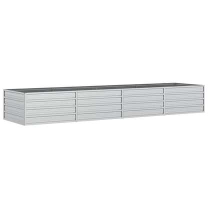 Garden Raised Bed 320x80x45 cm Galvanized Steel Silver