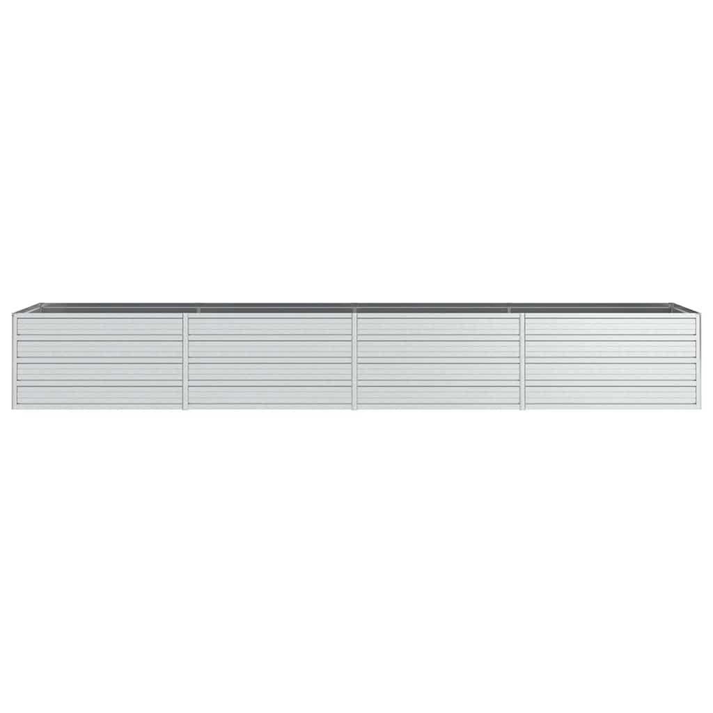 Garden Raised Bed 320x80x45 cm Galvanized Steel Silver