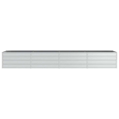 Garden Raised Bed 320x80x45 cm Galvanized Steel Silver