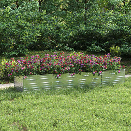 Garden Raised Bed | Silver | Galvanized steel | Large