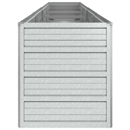 Garden Raised Bed 320x40x45 cm Galvanized Steel Silver