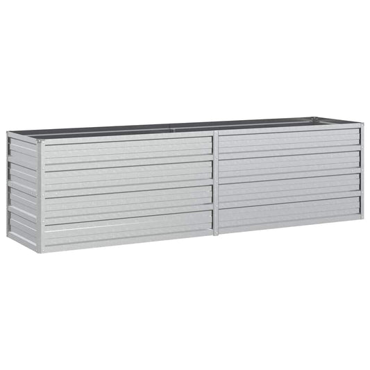 Garden Raised Bed | Silver | Galvanised Steel | 160 x 40 x 45 cm