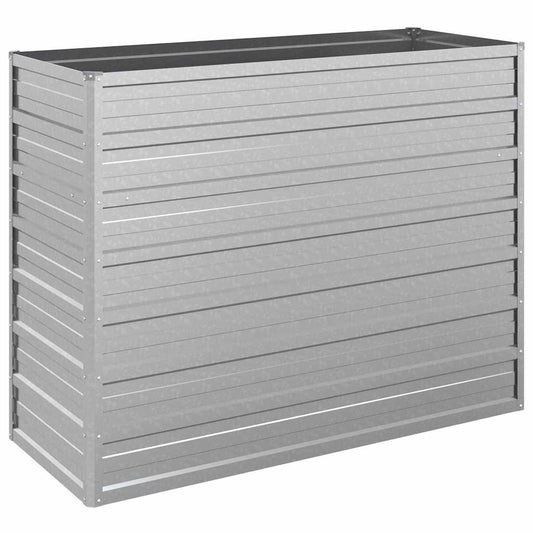 Garden Raised Bed | Silver | Galvanized steel | 100 x 40 x 77 cm