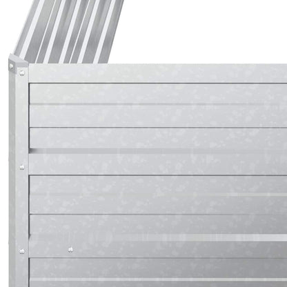 Garden Raised Bed 100x40x77 cm Galvanized Steel Silver