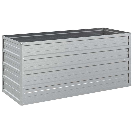 Garden Raised Bed | Silver | Galvanized Steel | 100 x 40 x 45 cm