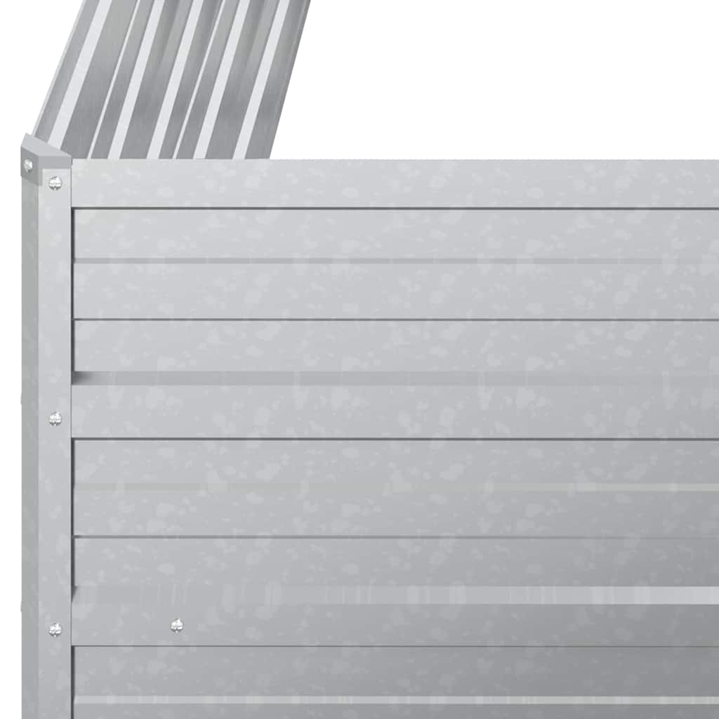 Garden Raised Bed 100x40x45 cm Galvanized Steel Silver