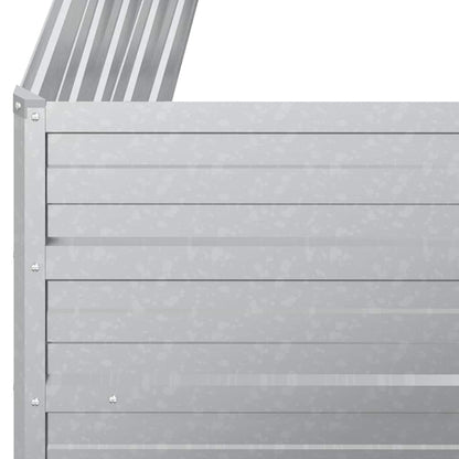 Garden Raised Bed 100x40x45 cm Galvanized Steel Silver