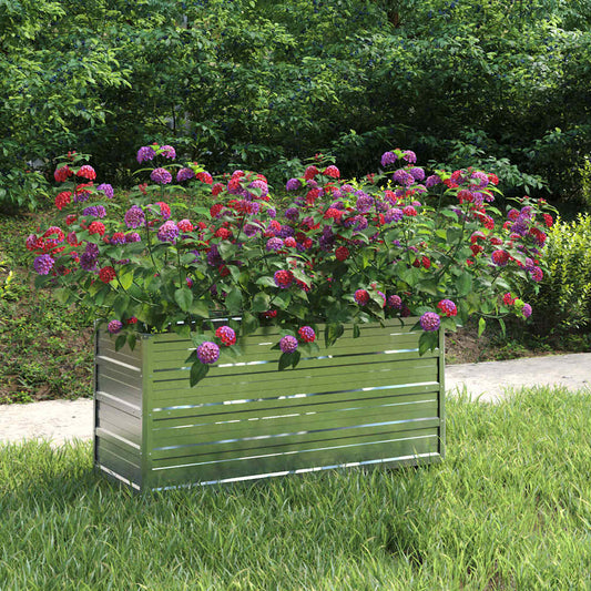 Garden Raised Bed | Silver | Galvanized Steel | 100 x 40 x 45 cm