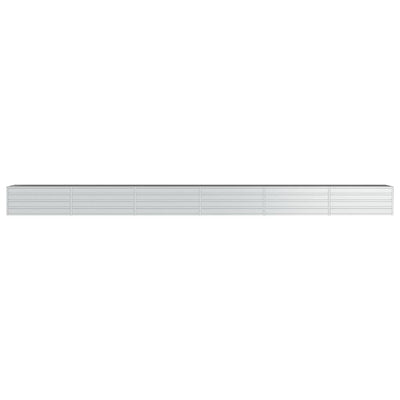 Garden Raised Bed 236.2"x31.5"x17.7" Galvanized Steel Silver