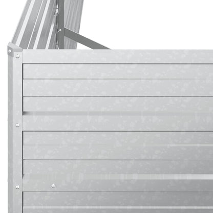 Garden Raised Bed 600x80x45 cm Galvanized Steel Silver