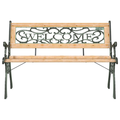 317118 vidaXL Garden Bench 122 cm Solid Firwood