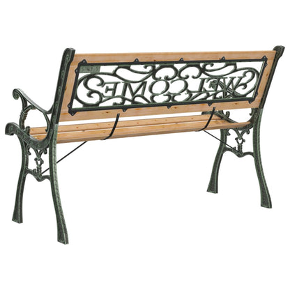 317118 vidaXL Garden Bench 122 cm Solid Firwood